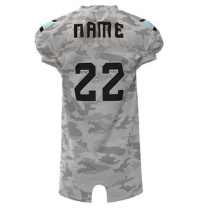 Camiseta de fútbol americano de sarga para jóvenes, uniformes de fútbol personalizados, totalmente sublimados, venta al por mayor - Product Image 6