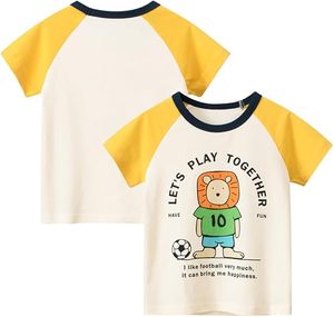 Lot de 2 t-shirts à col rond à manches courtes pour garçons Taille 2-7 ans T-shirt en coton pour garçons et tout-petits - Product Image 3