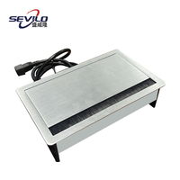 Meubles de conférence universels, plateau de table en alliage de zinc, 3 prises escamotables, prise de courant 10A avec ports USB A et Type-C
