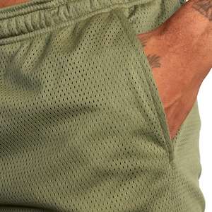 Short en maille à motif imprimé de basket-ball multicolore pour hommes, confortable en polyester, tricoté dans la rue avec cordon de serrage, vente en gros - Product Image 2