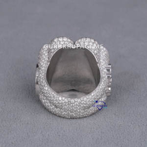 Venta al por mayor 14kt Lab Grown Moissanite Hip Hop anillo colección personalizada boda compromiso fiesta diamante anillo VVS claridad - Product Image 4