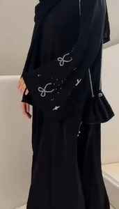 Women's Elegant Modest Hand Embroidered CutWork <b>Abayas</b> Formal Dubai-Style Dresses Breathable Traditional Muslim Clothing - Product Image 3