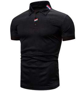 Calidad 220 gramos poliéster/algodón liso teñido hombres Polo ligero transpirable de talla grande sólido Logo patrón Ringer camiseta - Product Image 4