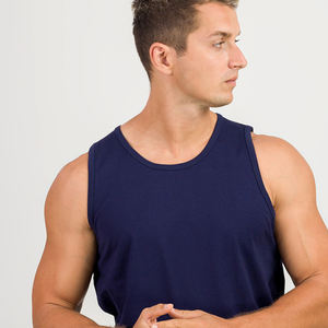 Logotipo personalizado Athletic Gym Fitness Sin mangas Hombres Activewear Tallas grandes Entrenamiento Correr Deportes Camiseta sin mangas para hombres - Product Image 4