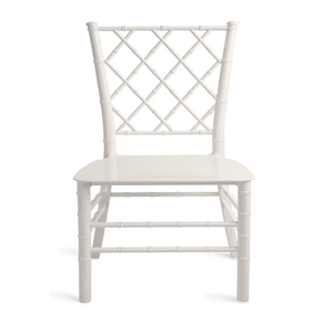 Chaise Chiavari blanche élégante en gros, chaise de salle à manger de luxe, Tiffany en résine, diamant empilable pour hôtels, villas, mariages - Product Image 3