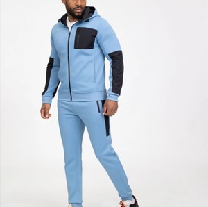 2025 personnalisé hommes sweats à capuche ensembles plaine fermeture éclair complète à capuche blanc polaire survêtement Tech polaire survêtement hommes survêtements pour hommes - Product Image 1