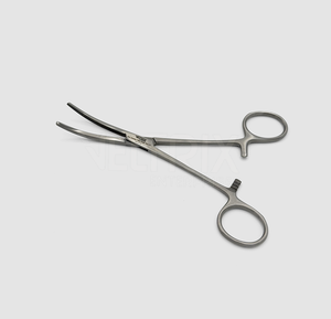 คีมผ่าตัดสแตนเลสสตีลแบบแมนนวลระดับพรีเมี่ยมมีคีมหนีบสำหรับผ่าตัดแบบโค้ง16ซม. - Product Image 5