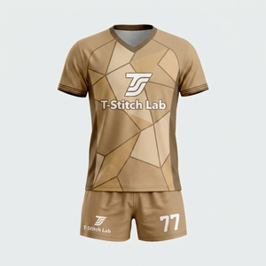 Nouvelle arrivée, uniforme de volley-ball unisexe, manches courtes, col rond, 100% polyester respirant, adultes, toutes saisons, haut uni, motif uni - Product Image 4