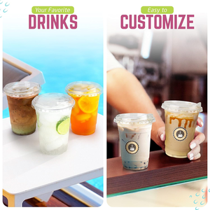 Vasos de Café de Plástico Biodegradable y Duradero de 16 oz con Tapas Antiderrames para Suministros de Restaurantes, Desechables para Smoothies y Bebidas Heladas - Product Image 6