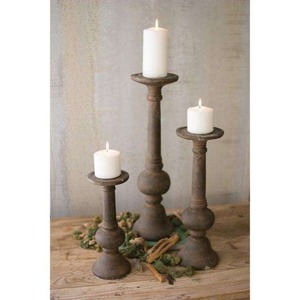 Best Selling Small Long Vintage Metal <b>Iron</b> Candlestick Low Price Wooden Candle Holder for Home Interior Decoration <b>Other</b> Candle - Product Image 1