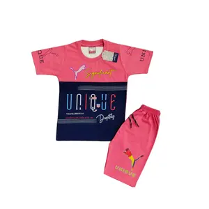 Neuestes Sommer Baby-Jungen-Sortiment Farbe Kurzarm-T-Shirt kurze Kinderkleidungsset günstig verfügbar