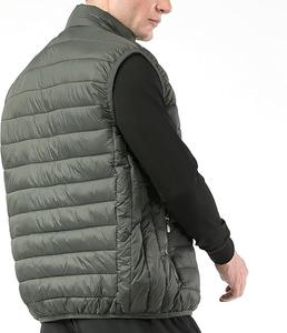 Veste sans manches matelassée pour homme à la vente chaude avec logo personnalisé Gilet léger chaud Veste sans manches à bulles Veste zippée - Product Image 3