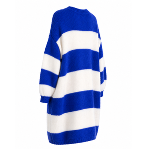 Cardigan long respirant personnalisé Zeta Phi Beta Sorority avec logo brodé sur le devant, bleu et blanc, décontracté, à manches longues, pour femme - Product Image 3