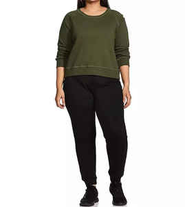 Sweats à col rond surdimensionnés pour femmes séchage rapide meilleur design manches longues sweats à capuche respirants anti-boulochage pour femme - Product Image 1