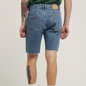 Wholesale <b>Men's</b> <b>Jeans</b> Shorts Denim Fabric Blank Fitness Sun Faded Vintage <b>Men</b> Denim Shorts - Product Image 6