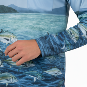 Camisetas de Pesca Personalizadas al por Mayor con Logotipo, Manga Larga, Sublimadas, UPF+50, Secado Rápido, Transpirables, con Cierre de 1/4, Spandex/Poliéster 180g, para Hombre - Product Image 5