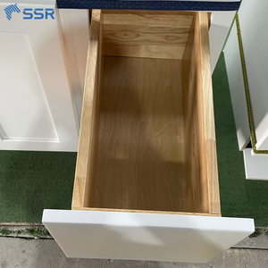 Meuble sous-vasque VSB42 double base triple tiroir façade RTA résistant à l'eau meuble sous-vasque de salle de bain tiroirs à fermeture douce prêt à assembler - Product Image 6