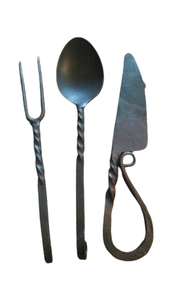 ชุดช้อนส้อมโลหะสไตล์วินเทจสำหรับเครื่องครัวใหม่ชุดช้อนส้อมโลหะแบบแบนทนทานสำหรับใช้ในบ้าน - Product Image 4