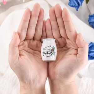 Mini urnas de mariposa, urnas de recuerdo de cremación decorativas de acero inoxidable para cenizas, urna conmemorativa con montar en el cielo, tamaño personalizado - Product Image 3
