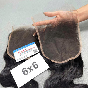 La mejor opción Remy Hair Virgin Vietnamese HD Lace Closure Peluca frontal con cierre de encaje crudo transparente - Product Image 1