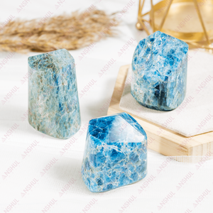 Apatite bleue tendance en gros, 1 kg, points polis, cristaux de guérison premium pour la décoration et la méditation, au prix du marché - Product Image 3
