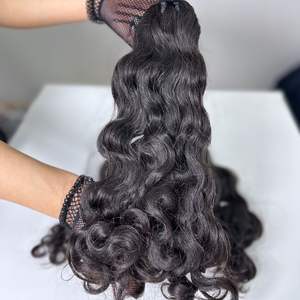 Más vendidos 100% Cabello humano Camboyano de onda natural cruda sin procesar Super doble máquina dibujada trama doble 12-32 pulgadas - Product Image 2