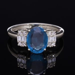 Exquisite 14K White Gold Natural Diamond <b>Ring</b> with <b>Rhodium</b> Plated Classic Design for Women's Engagement Anniversary Fine Jewelry - Product Image 3