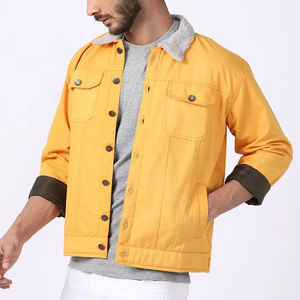 Veste en jean pour homme tendance et facile à porter avec fourrure intérieure, vente chaude, légère, écologique, vestes en denim tendance pour homme - Product Image 2