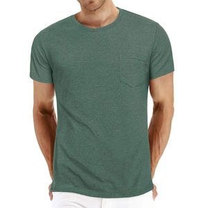 T-shirts unis de haute qualité pour hommes 100% coton Vêtements décontractés O Neck T-shirts - Product Image 1