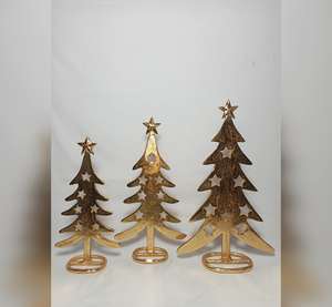 Decoración navideña metálica de gran venta para la mesa de Navidad y decoración del hogar al precio más bajo - Product Image 1