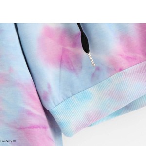 เสื้อฮู้ดดี้ผู้หญิงลายมัดย้อม ขายส่ง เสื้อสเวตเชิ้ตแขนยาวลำลองผู้หญิง ผ้าฝ้าย 100% เสื้อครอปสเวตเชิ้ตแขนยาวลายมัดย้อม - Product Image 3