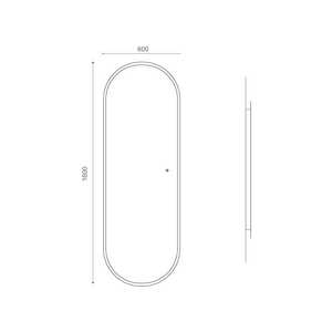เฟอร์นิเจอร์ห้องน้ำ โครงเหล็กเคลือบทองเหลือง กระจก LED Backlit ขนาด 60x160 ซม. ดีไซน์อิตาลี Koricini - Product Image 6