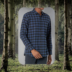 2023 chemises en flanelle de conception personnalisée de qualité supérieure pour hommes 100% chemise à col montant en coton respirant chemise en flanelle de conception personnalisée - Product Image 3