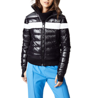 Doudoune matelassée épaisse et chaude pour femme, tendance, avec capuche, tricotée, écologique, respirante, coupe-vent, fermeture éclair, 360g, vêtement d'extérieur