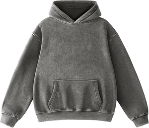 Sweat-shirt d'hiver unisexe en molleton épais 100 % coton, délavé à l'acide, teint uni, respirant, séchage rapide, brodé, personnalisable, couleur unie - Product Image 5