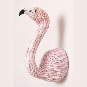 Handwoven <b>Rattan</b> Flamingo <b>Wall</b> Decoration Handmade <b>Wall</b> <b>Art</b> - Product Image 4