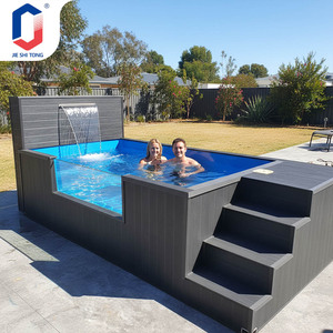 สระว่ายน้ำไฟเบอร์กลาสสำเร็จรูปกลางแจ้งแบบตั้งพื้น พร้อมอุปกรณ์สระว่ายน้ำครบชุด สำหรับสวนหลังบ้านและรีสอร์ท - Product Image 1