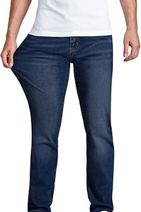 กางเกงยีนส์เล่นกีฬาสีฟ้าเข้มสำหรับผู้ชายแนววินเทจกลางแจ้งสำหรับใส่ออกกำลัง - Product Image 3