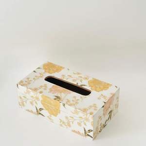 Caja de pañuelos de madera artística, soporte decorativo asequible para coche, oficina y hogar, caja de pañuelos de madera impresa rústica - Product Image 3