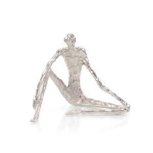 Estatua de Nudo de la Suerte Hecha a Mano en Aluminio Dorado, Escultura Moderna Personalizada, Adorno Decorativo para Oficina o Dormitorio - Product Image 2