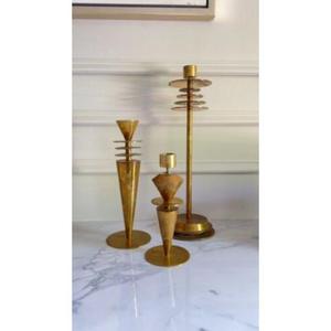 Bougeoir en laiton fabriqué à la main Décoration de table de mariage élégante Décoration royale pour les paramètres intérieurs de fête pour Pâques - Product Image 6