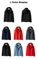 Veste d'hiver zippée pour homme SK, imperméable, trois-en-un, coupe-vent, pour la randonnée en montagne, veste polaire unisexe