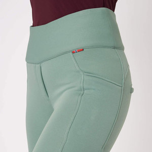 BIG TEN APPAREL Leggings d'équitation taille haute vert olive, style Jodhpur et Breeches, avec poches latérales et empiècements en maille - Product Image 5