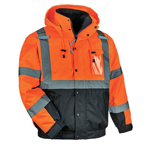 Chaqueta de Trabajo de Seguridad Reflectante de Alta Visibilidad Personalizada para Invierno, con Cremallera, Logotipo Frontal, Secado Rápido, Transpirable, Manga Larga para Hombre - Product Image 1