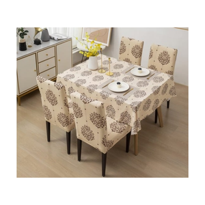 Nappe de table en coton biologique pur floral gris 300TC tissu lavable certifié GOTS fabriqué en Inde parfait pour la décoration de salle à manger en famille - Product Image 3