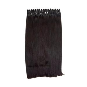 Extensiones de cabello humano virgen sin procesar alineadas con cutícula del templo del sur de la India, cabello indio de grado Remy recto HairX BV05 - Product Image 1