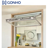 Fenêtre pliante verticale moderne GONHO en alliage d'aluminium avec système coulissant haut/bas et insonorisation