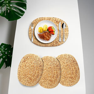 Manteles Individuales de Bambú, Jacinto de Agua y Pasto Marino, Estilo Campestre Ovalado, Material Natural de Vietnam, Ecológicos - TP2032 - Product Image 3