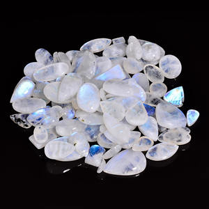 Pierre de lune arc-en-ciel naturelle, semi-précieuse, en quartz, cabochon, formes variées, tailles personnalisées, haute qualité, pour la fabrication de bijoux - Product Image 2