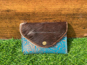 Nouvel arrivage de porte-monnaie en cuir de fourrure à imprimé floral en relief élégant portefeuilles porte-cartes rectangle de crédit porte-cartes mignon - Product Image 3